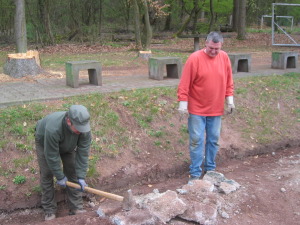 Bauarbeiten Kunstrasen VfR Niedertiefenbach