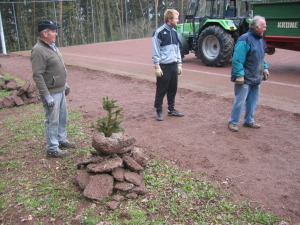 Bauarbeiten Kunstrasen VfR Niedertiefenbach