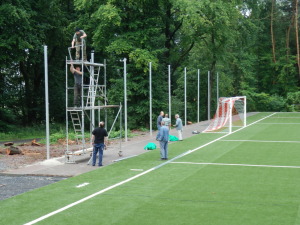 Bauarbeiten Kunstrasen VfR Niedertiefenbach