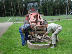 Bauarbeiten Kunstrasen VfR Niedertiefenbach