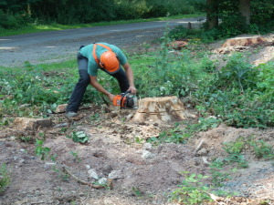 Bauarbeiten Kunstrasen VfR Niedertiefenbach